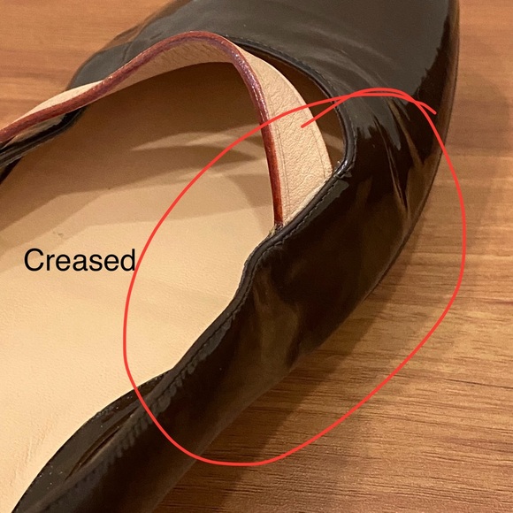 LOUIS VUITTON Brown Patent Leather Monogram Mary Jane Flats Size 37 1/2 - Picture 15 of 16